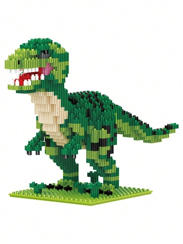 1pc Creative Collectible Gift For Adults - Dinosaur Themed Building Blocks Set, Suitable For Living Room Decoration And As A Gift For Back-To-School Or Easter, School Supplies Room Decoration Multicolor