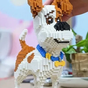 Cartoon Building Blocks Animal Models - Creative Diy Brain Teaser Construction Set Includes: Jack Russell Terrier, Black Dachshund, Husky, Shiba Inu, Hunting Dog, Stretching Cat, Waving Cat, Sitting Cat, Walking Cat - Ideal For Home Decorations, Birthday Gifts, Collectors - 1pc Room Decoration Multicolor