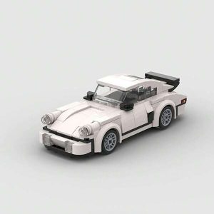 196pcs Small Particle Building Blocks Racing Car Super Car Model Toy For Kids, Diy Assembling Set & Decoration Room Decoration White