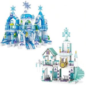 Princess Castle Building Blocks Set, Miniature Assembly Castle Architecture Toy Snow Castle Blocks Children Toys Birthday Gift, Suitable For Children Over 6 Years Old Room Decoration Christmas Gifts Color Block Color Blocks Multicolor