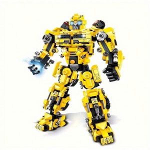 Christmas Decoration Movie-Inspired 792pcs Convertible Robot-Car Building Blocks - Creative & Engaging For Gift Room Decoration Multicolor