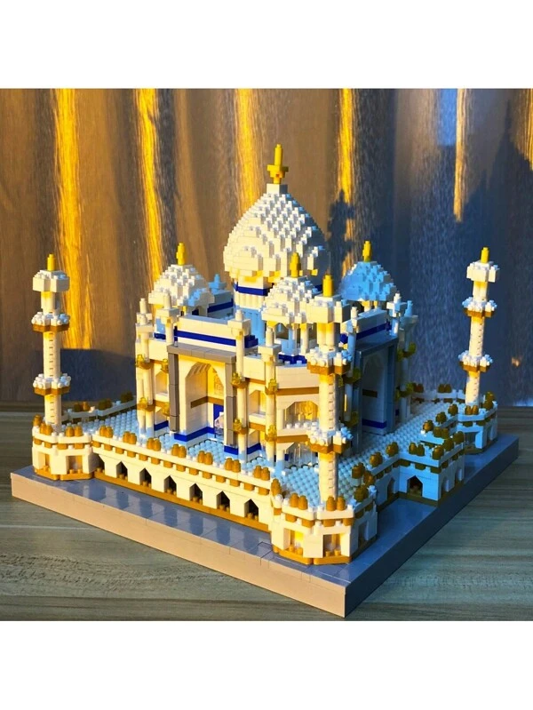 Taj Mahal With LED Lights Micro Mini Building Blocks Toys For Adults Construct Your Own Immortal Symbol Of Love 1pc Room Decoration In Bag