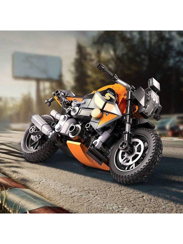 Compatible Bricks Motorcycle, Retro Bike, Collectible Display, Simulation Motorcycle Building Blocks, Trendy Motorcycle Bricks, Off-Road Motorcycle, Superbike, Retro Motorcycle, Streetbike, Toy Model,Toys For Boys,Kids Toys,Toys For Kids,Toys For Girls Multicolor