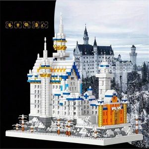 2790pcs Miniature Building Blocks Of World Famous Landmarks, Swan Lake Castle, A World Landscape Architectural Model, Assembly Toy, Gift, Decorative Ornament Pack Bag