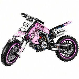 Mesiondy Pink Motorcycle Building Blocks Set,Stem Bricks Sets,Blocks Build A Model Motorcycle, (476 Pieces) For  Adults 476 Pieces