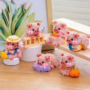 Animal Building Blocks Set, Cute Pig Toy, Children Educational Assembling Gift, Suitable For Birthday, Holiday, Christmas,Toys For Boys,Kids Toys,Toys For Kids,Toys For Girls Multicolor